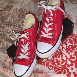 Red low top Converse